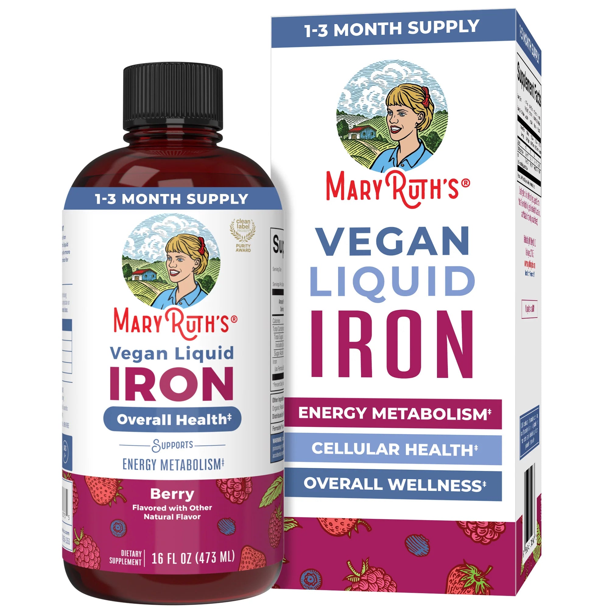 MaryRuth Organics Iron Supplement, 16oz