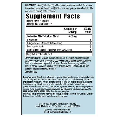 Applied Nutrition Libido-Max Red 30 tabs