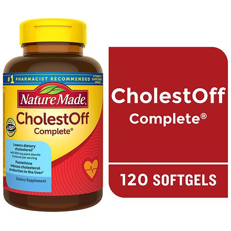 Nature Made CholestOff Complete Heart Health Supplement 120 Softgels