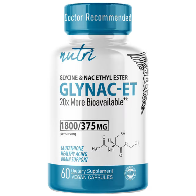 Nutri GlyNACET EXTRA Strength (Glycine W/ NAC Ethyl Ester, Molybdenum & Selenium) 1800/375mg, 60 Capsule