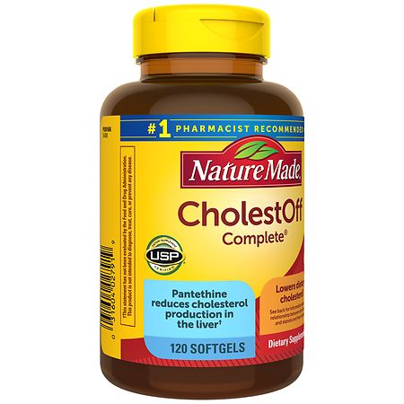 Nature Made CholestOff Complete Heart Health Supplement 120 Softgels