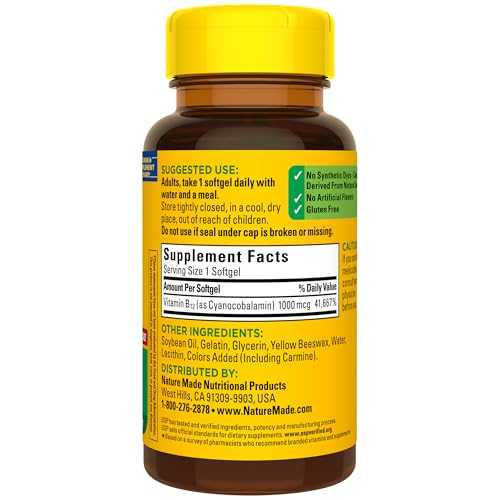 Nature Made Vitamin B12 1000 mcg, 150 Softgels