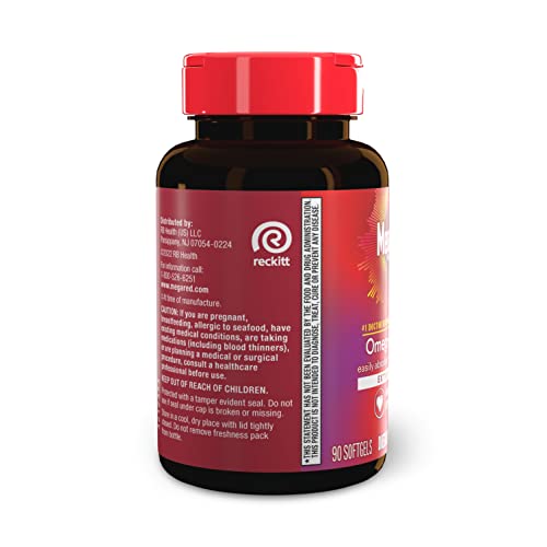 MegaRed Antarctic Krill Oil 500mg Omega 3 Fatty Acid Supplement, Extra Strength EPA & DHA Krill Oil Softgels (90cnt Box), Astaxanthin, Heart Health Supplement with No Fish Oil Aftertaste