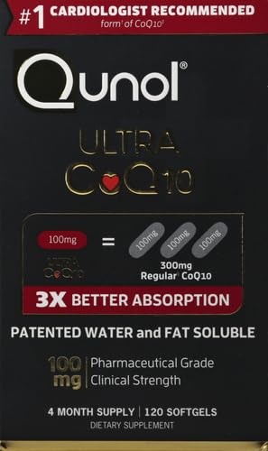 Qunol Ultra CoQ10 100mg 3x Better Absorption, 120 Count