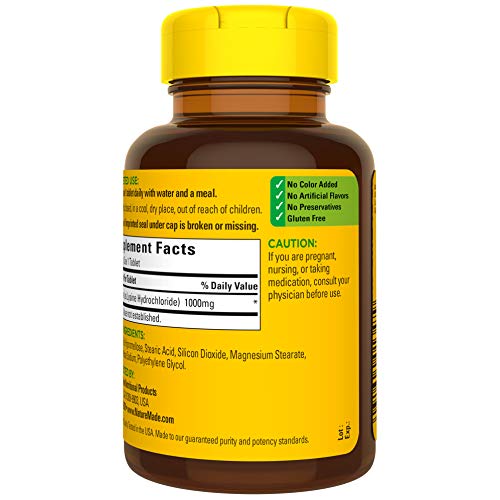 Nature Made L-Lysine 1000 mg, 60 Tablets