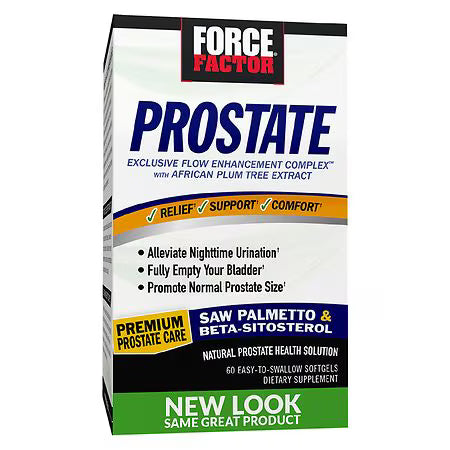 Force Factor Prostate Saw Palmetto and Beta Sitosterol Supplement, 60 Softgels