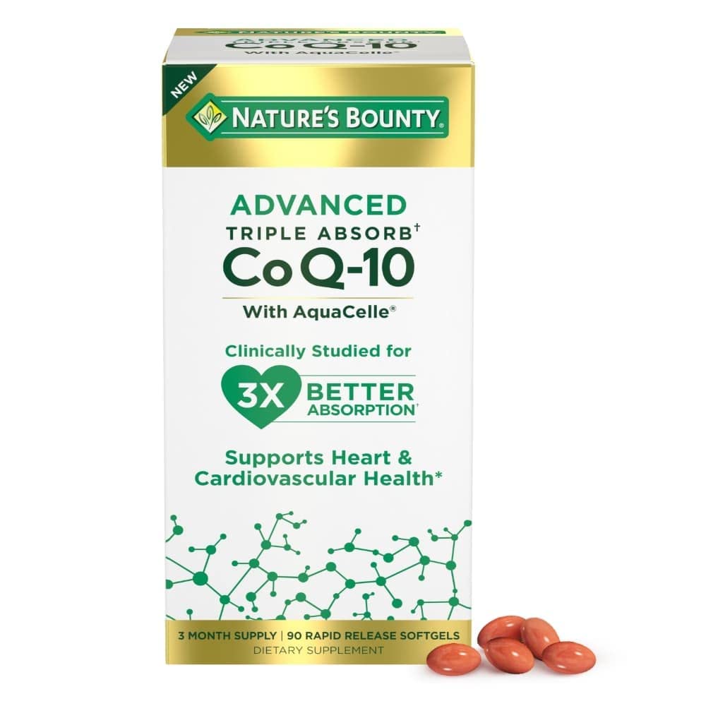 Nature's Bounty Advanced Triple Absorb Co Q-10, Rapid Release Softgels, 90 Ct