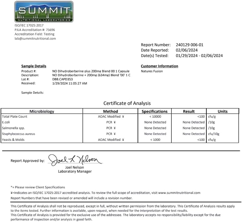 Nutri Dihydroberberine 200mg, 60 Capsules