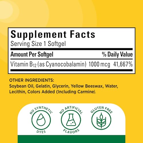 Nature Made Vitamin B12 1000 mcg, 150 Softgels