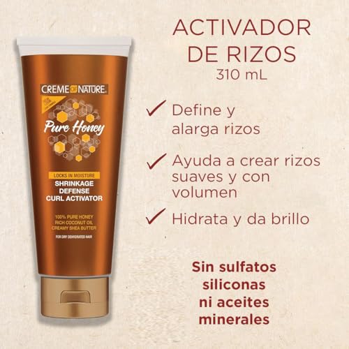 Creme of Nature Pure Honey Define Shrinkage Defense Curl Activator, 10.5 oz