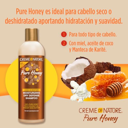 Creme of Nature Pure Honey Moisturizing Dry Defense, 12 oz