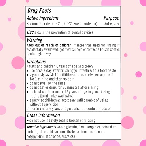 TheraBreath Kids Organic Wacky Watermelon Mouthwash, 16 Fl Oz