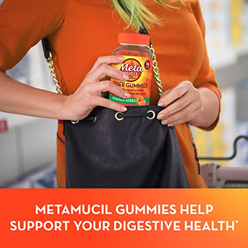 Metamucil Fiber 5g Gummies, Orange Flavor