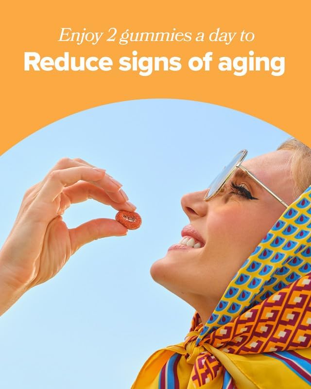 O Positiv RETRO Glowing Skin Gummy Vitamins, 50 Gummies