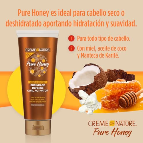 Creme of Nature Pure Honey Define Shrinkage Defense Curl Activator, 10.5 oz