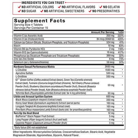 Force Factor Score! Hardcore Nitric Oxide Booster Supplement, 60 Tablets