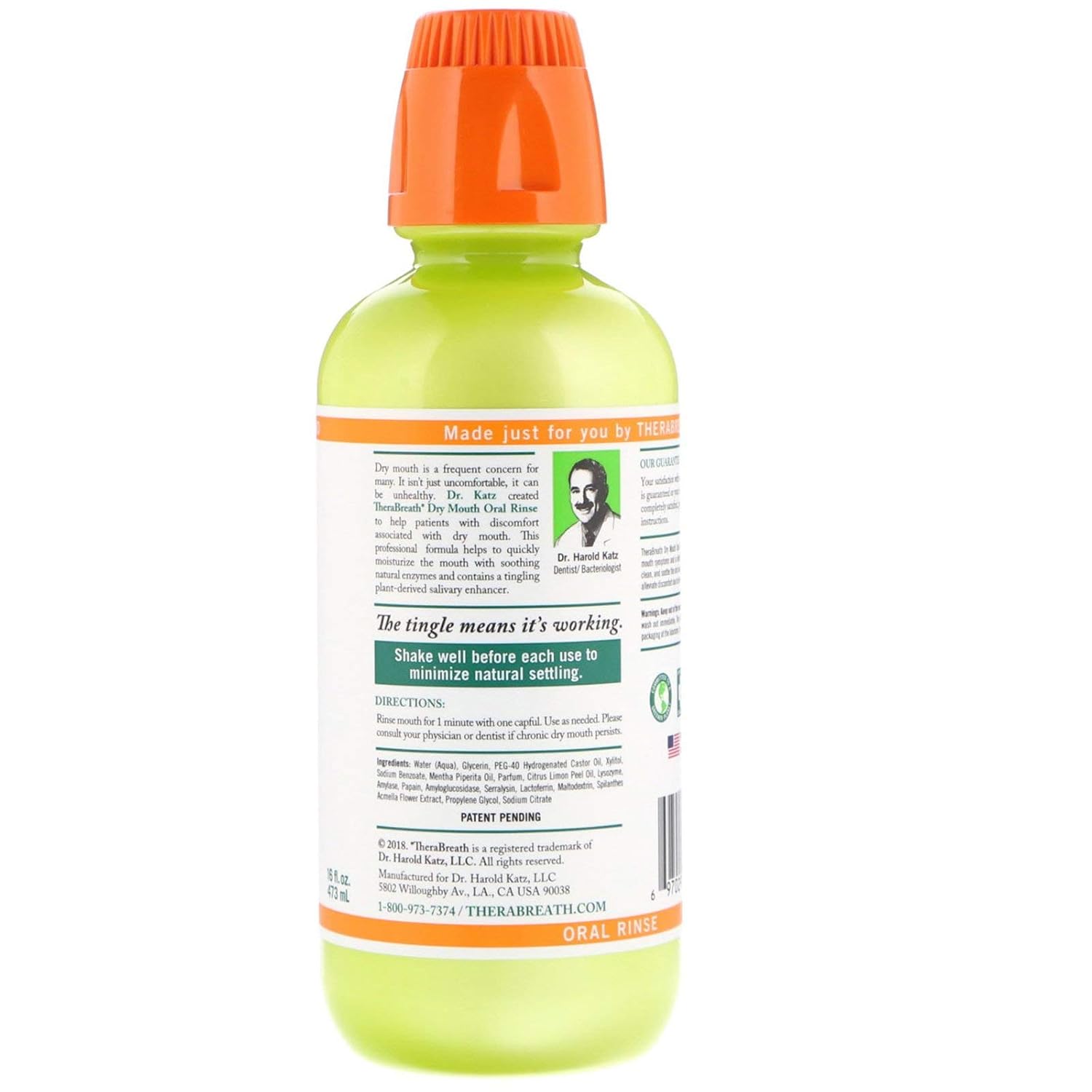 TheraBreath Dry Mouth Oral Rinse, Tingling Mint, 16 Fl Oz
