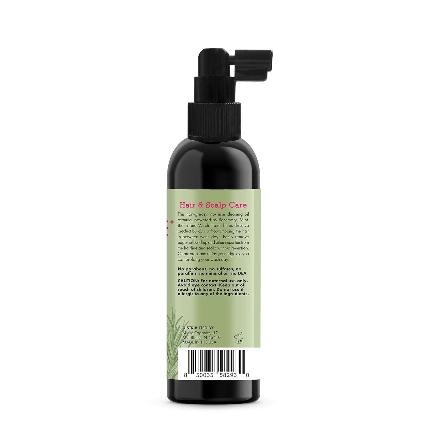 Mielle Organics Rosemary & Mint Scalp & Edge Cleansing Hair Oil, 4 Oz