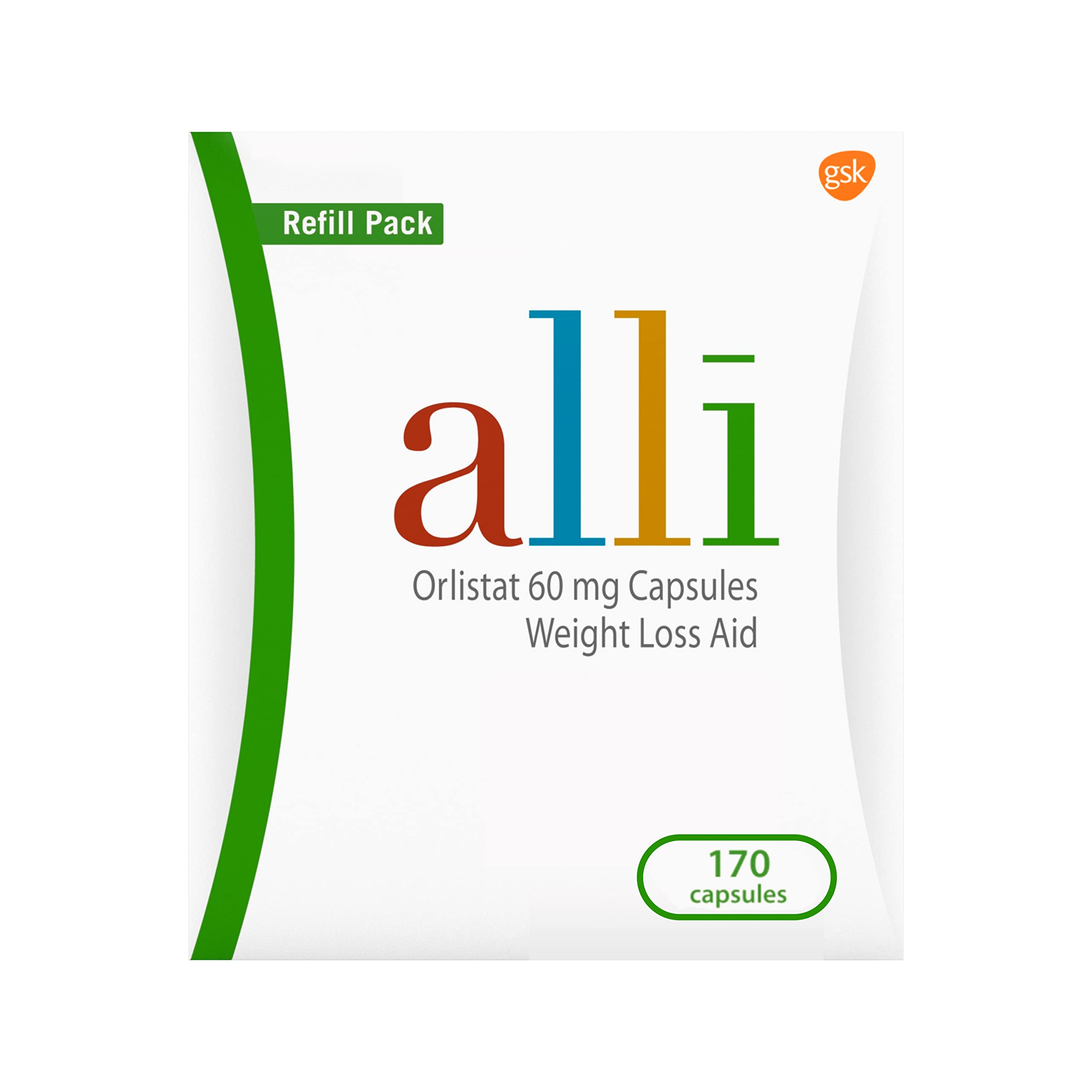 alli Weight Loss Diet Pills, Orlistat 60 mg Capsules