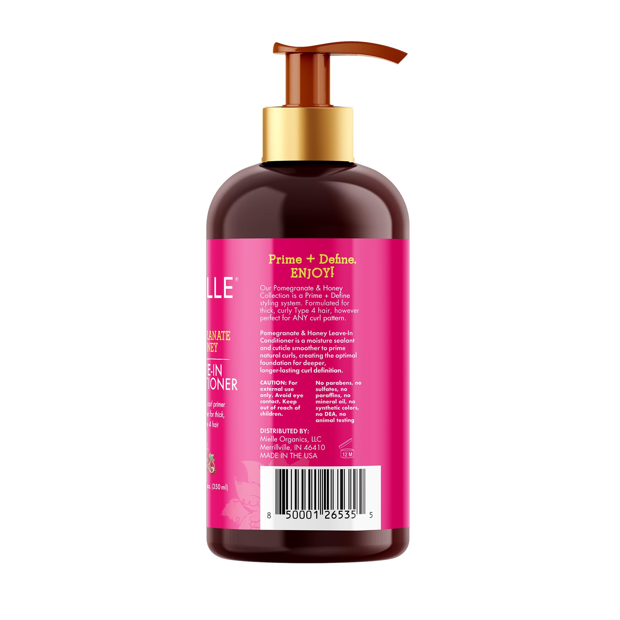 Mielle Organics Pomegranate & Honey Leave In Conditioner, 12 Fl Oz