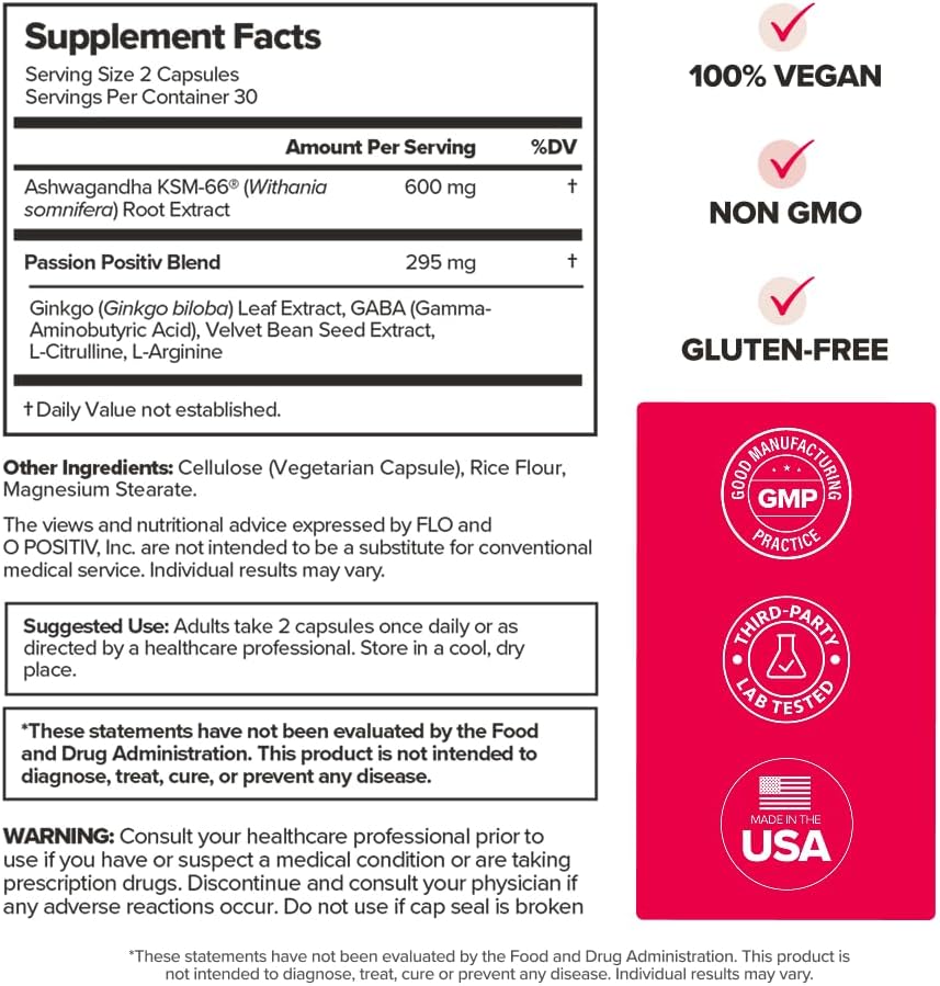 O Positiv URO Vaginal Moisture & Mood, 30 Capsules