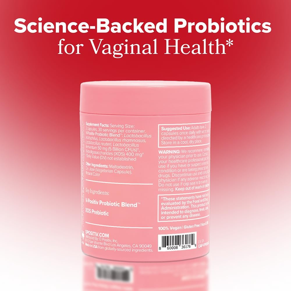 O Positiv URO Vaginal Probiotic, 60 Capsules