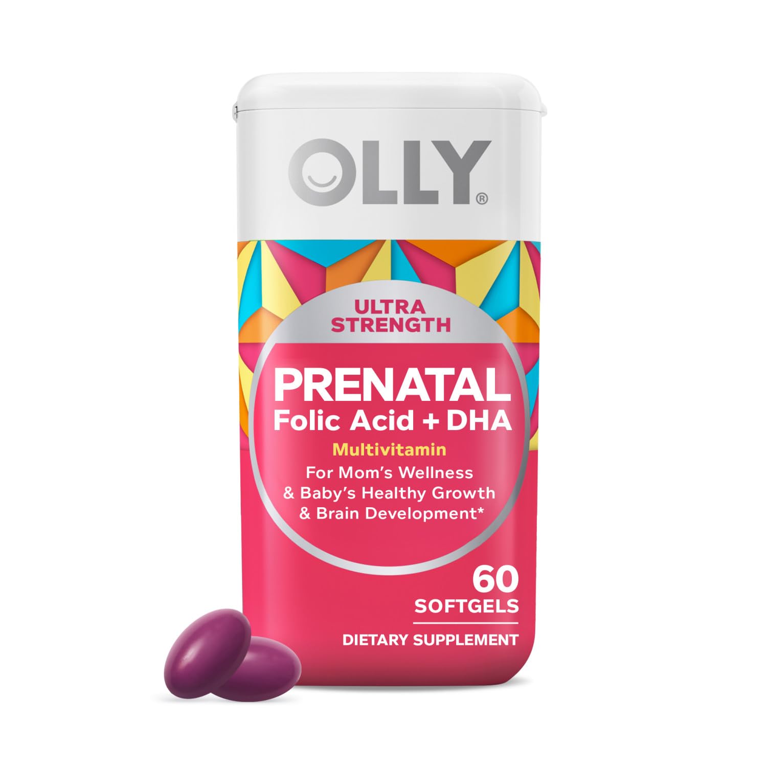 OLLY Ultra Strength Prenatal Multivitamin, 60 Softgels