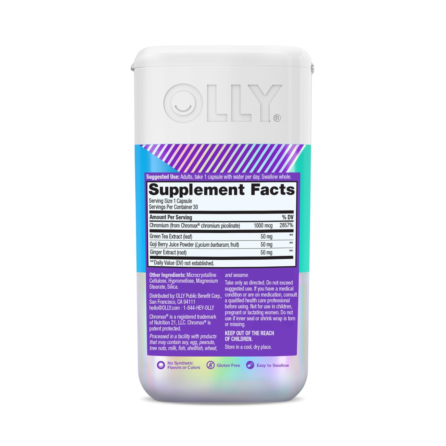 OLLY Combat Cravings, 1000 mcg Chromium, 30 Count