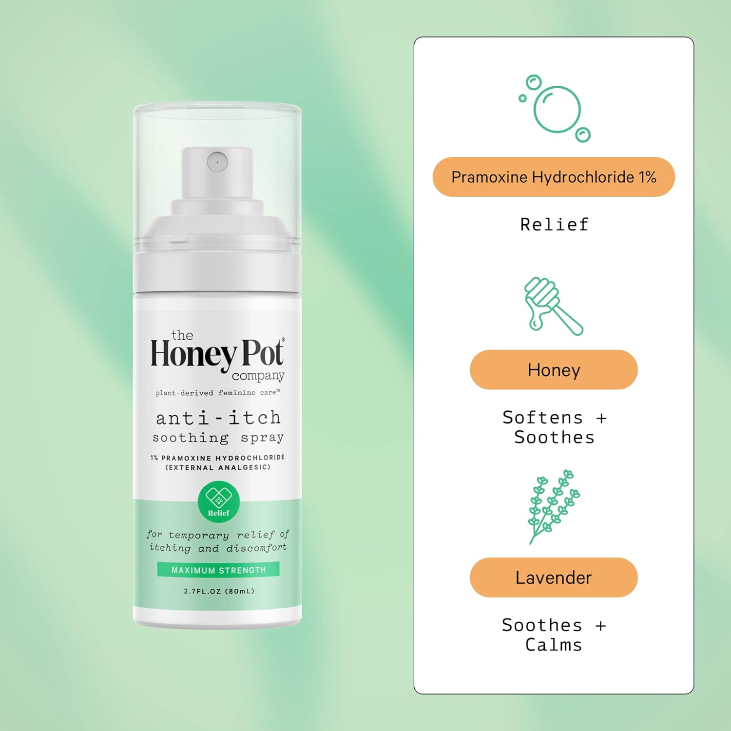 The Honey Pot Company Feminine Anti-Itch Spray, 2.71 fl. Oz.
