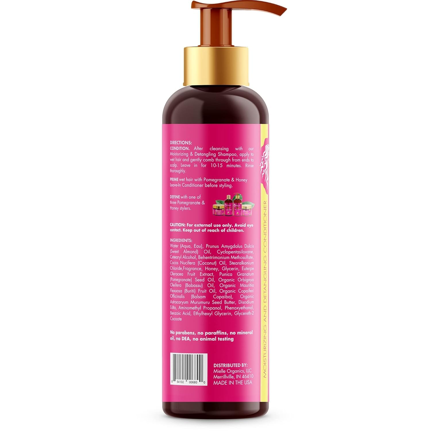 Mielle Organics Pomegranate & Honey Detangling Conditioner, 12 Fl Oz
