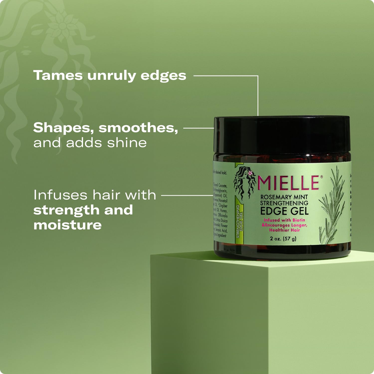 Mielle Organics Rosemary & Mint Edge Control Gel, (2 Fl Oz)