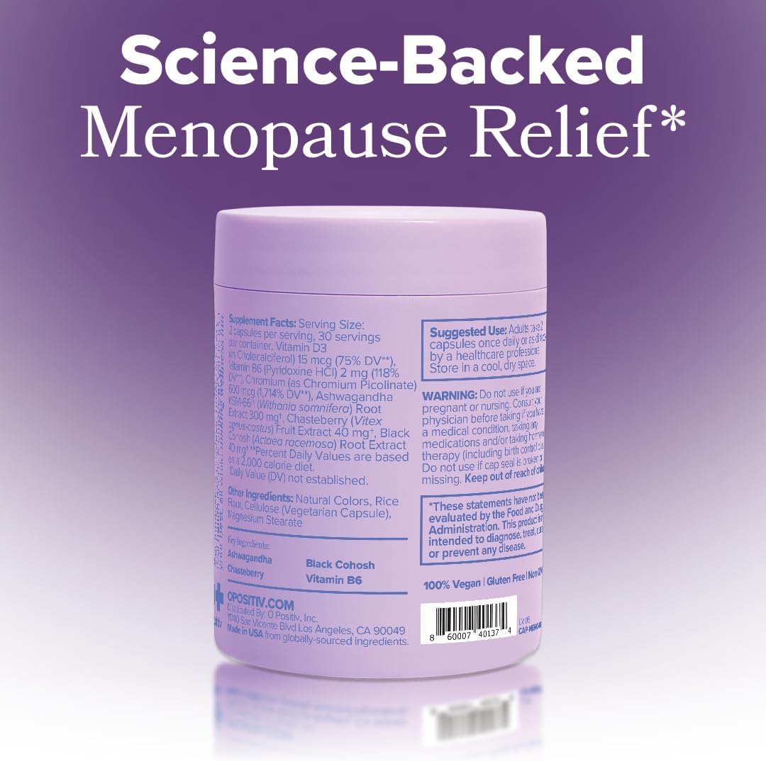 O Positiv MENO Menopause Vitamin, 60 Capsules