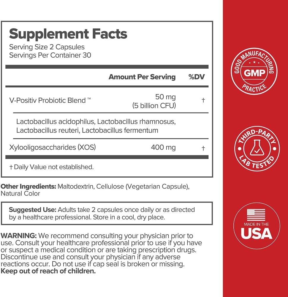 O Positiv URO Vaginal Probiotic, 60 Capsules