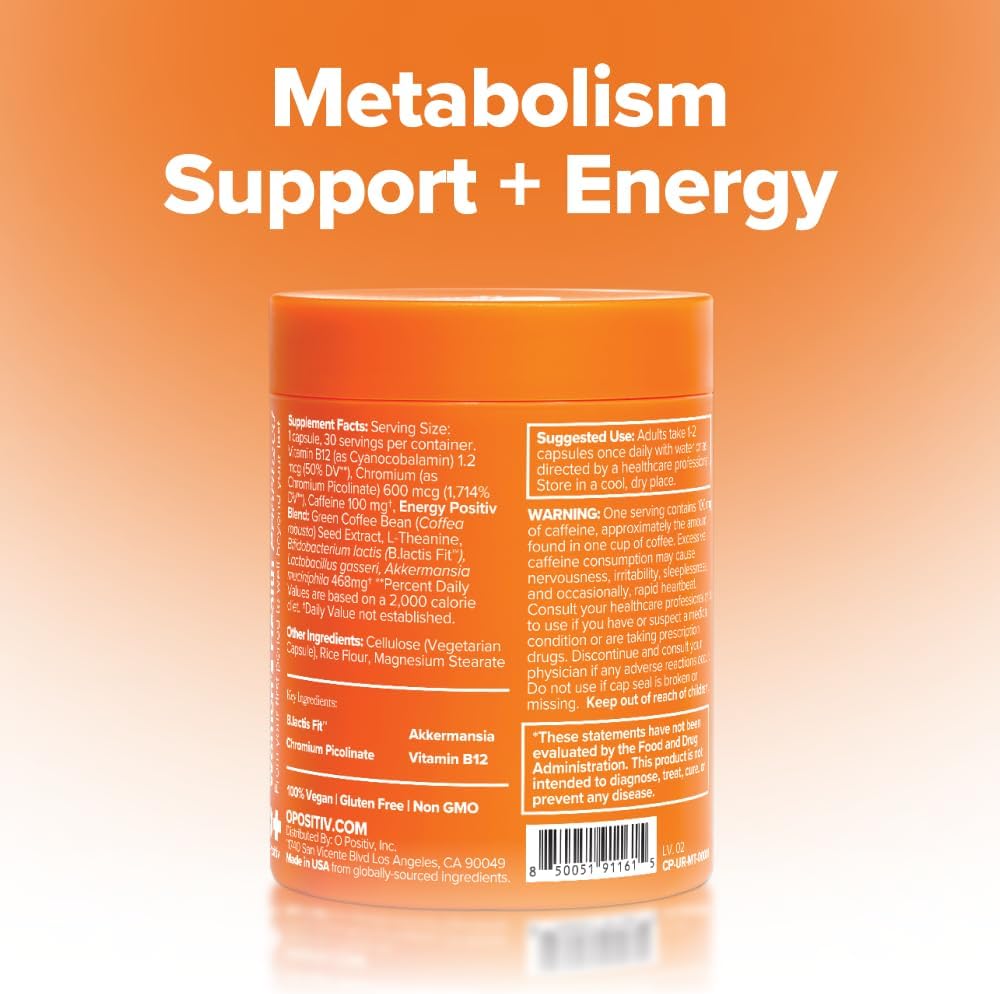 O Positiv URO Metabolism + Probiotic Support, 30 Capsules