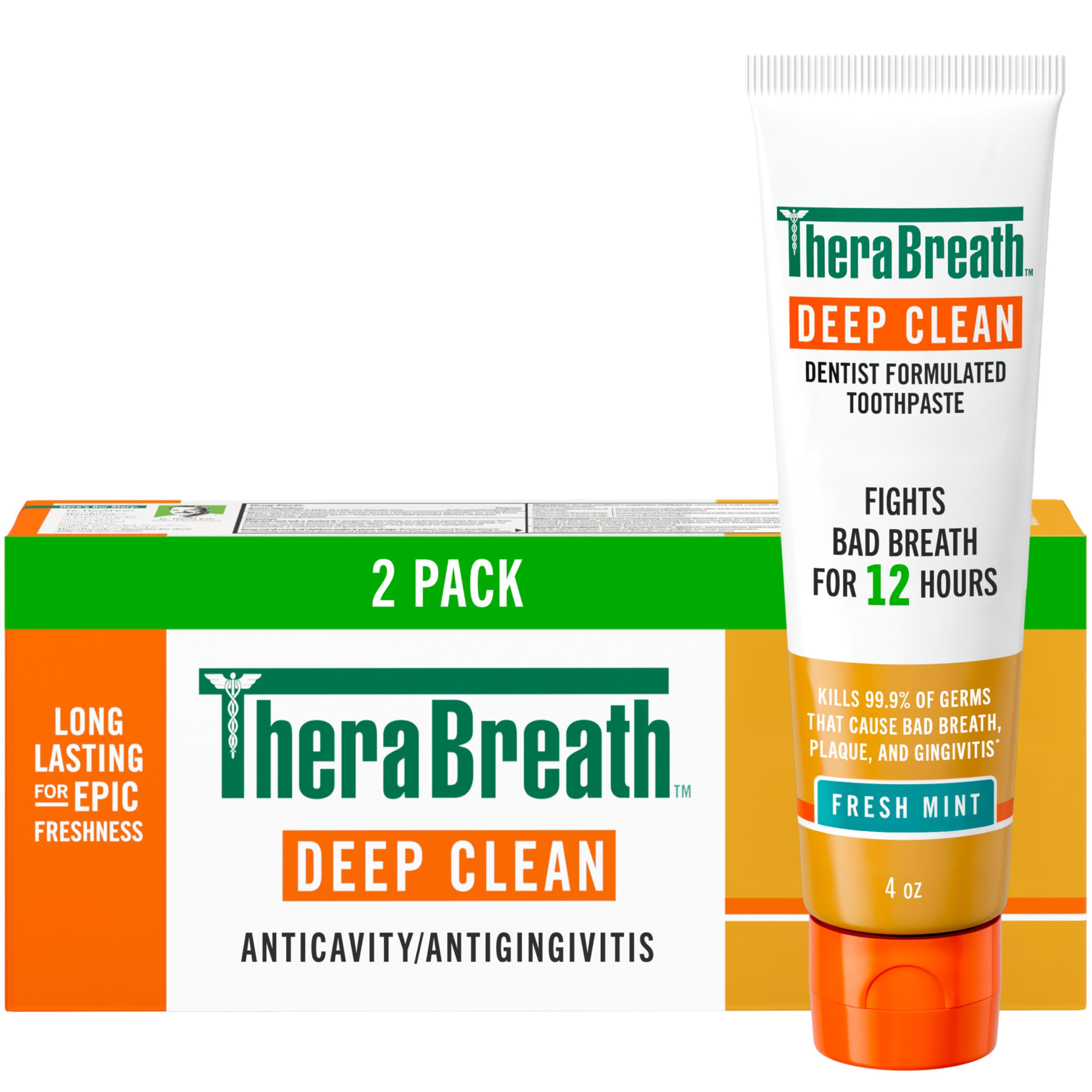 TheraBreath Deep Clean Toothpaste,  4 oz