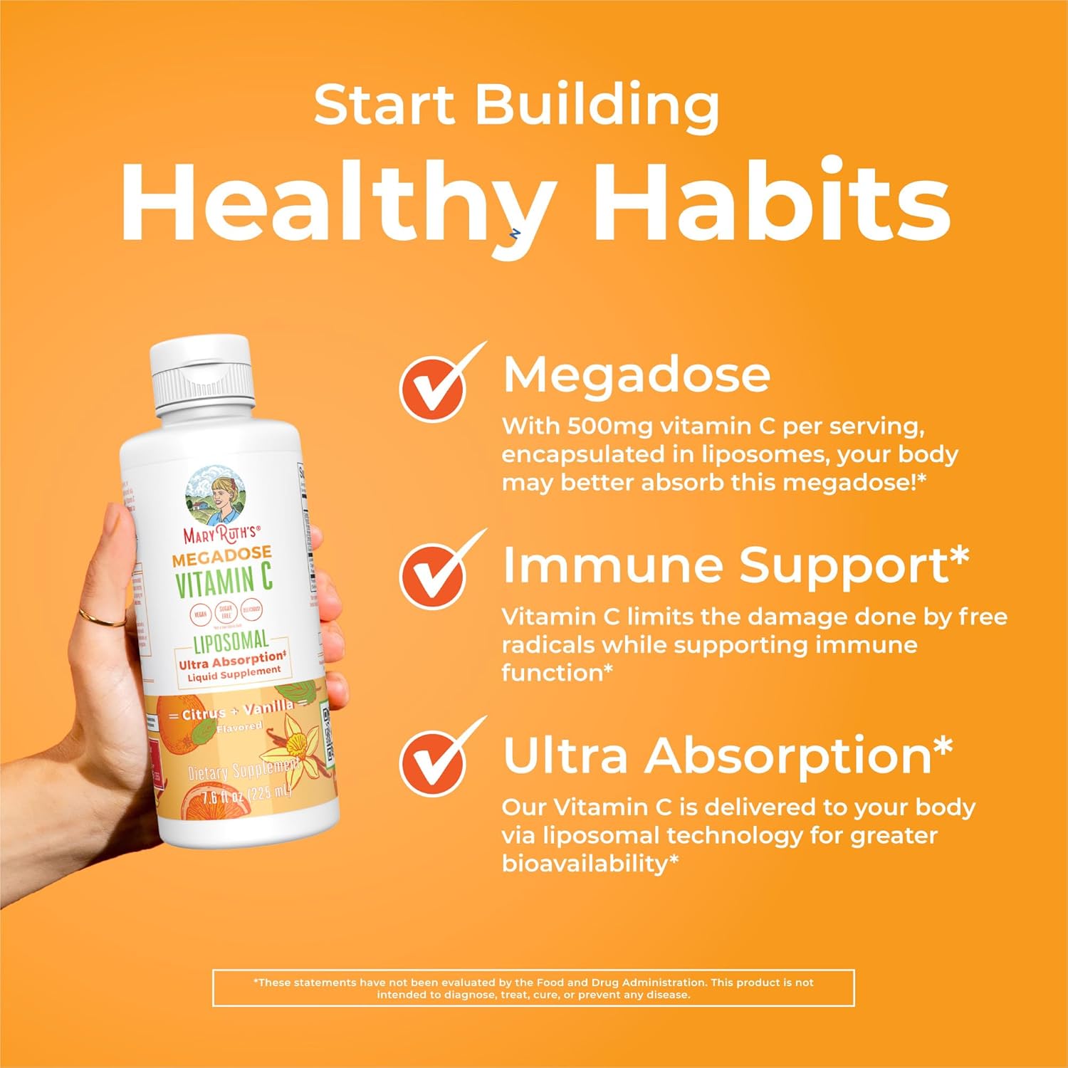 MaryRuth Organics Megadose Vitamin C Liposomal, 7oz