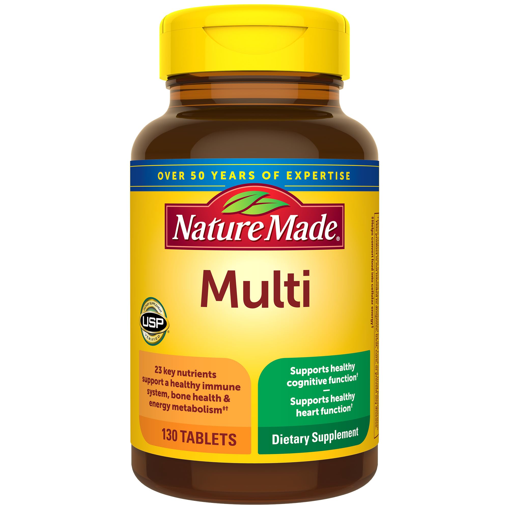 Nature Made Multivitamin with Vitamin D3 & Iron - 130 Tablets