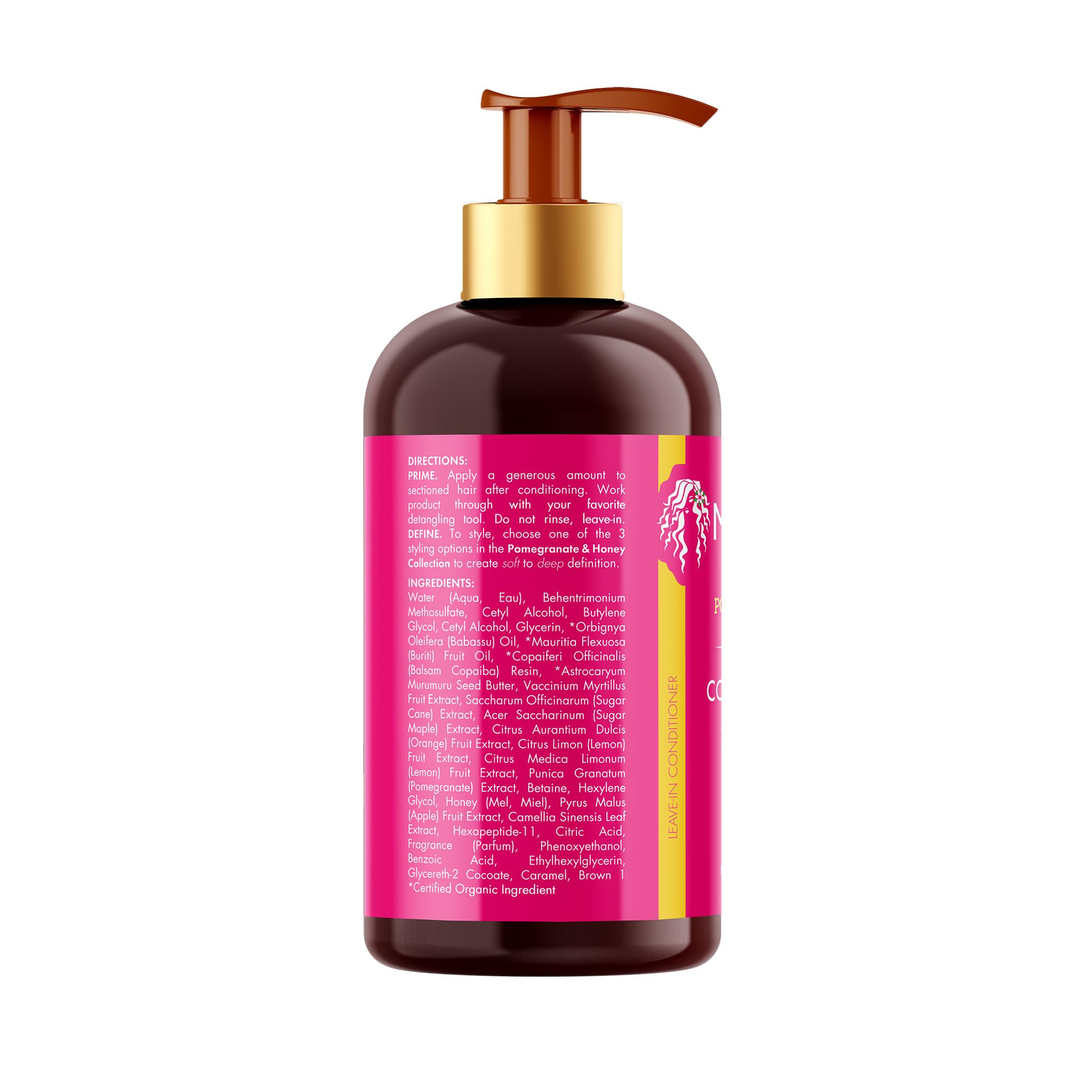 Mielle Organics Pomegranate & Honey Leave In Conditioner, 12 Fl Oz