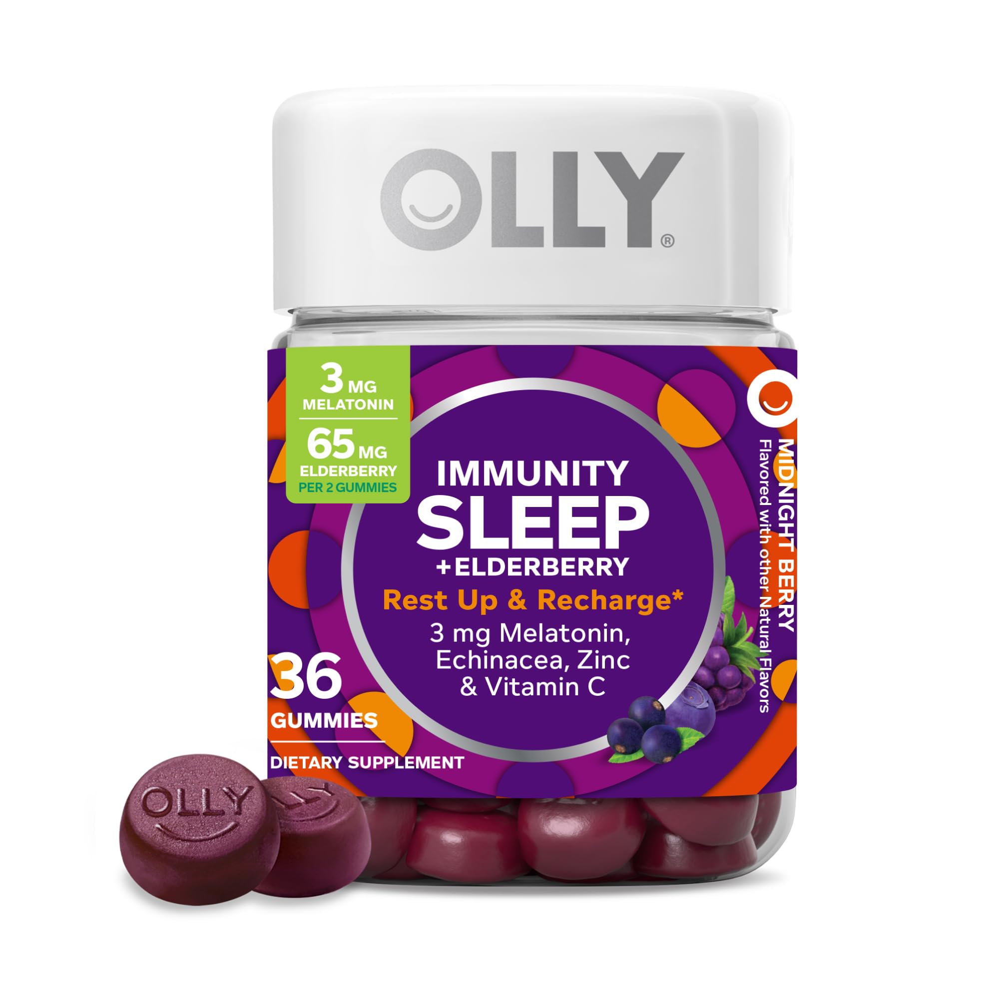 OLLY Sleep Immunity Melatonin Gummy, 36 count