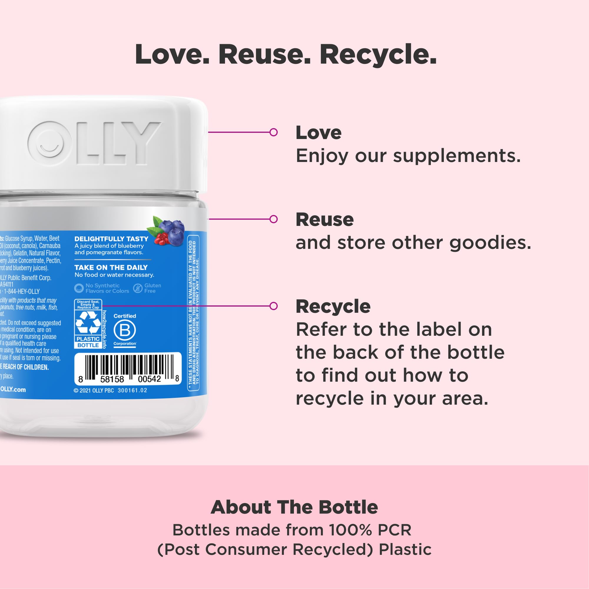 OLLY Glowing Skin Gummy, 50 Count