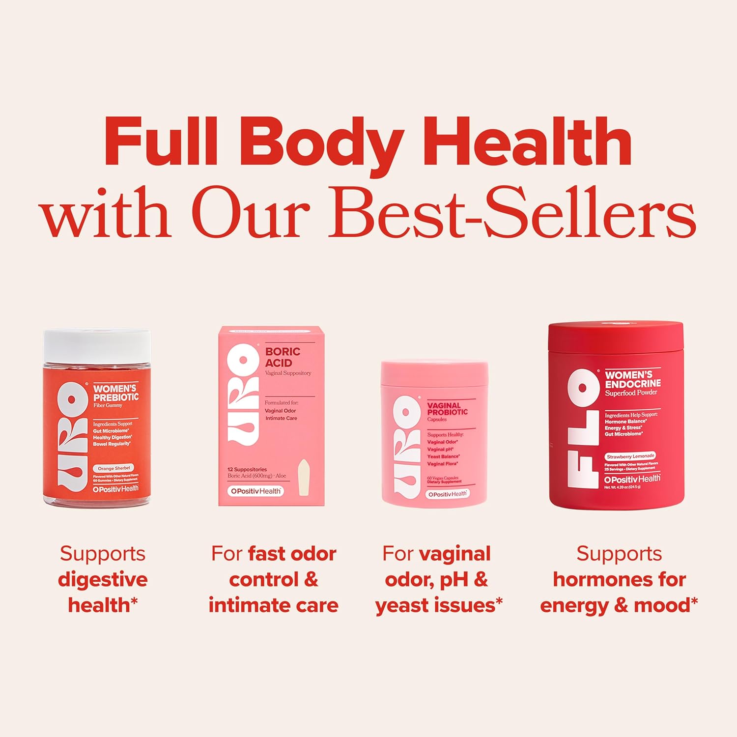 O Positiv URO Women’s Prebiotic Fiber, 60 Gummies