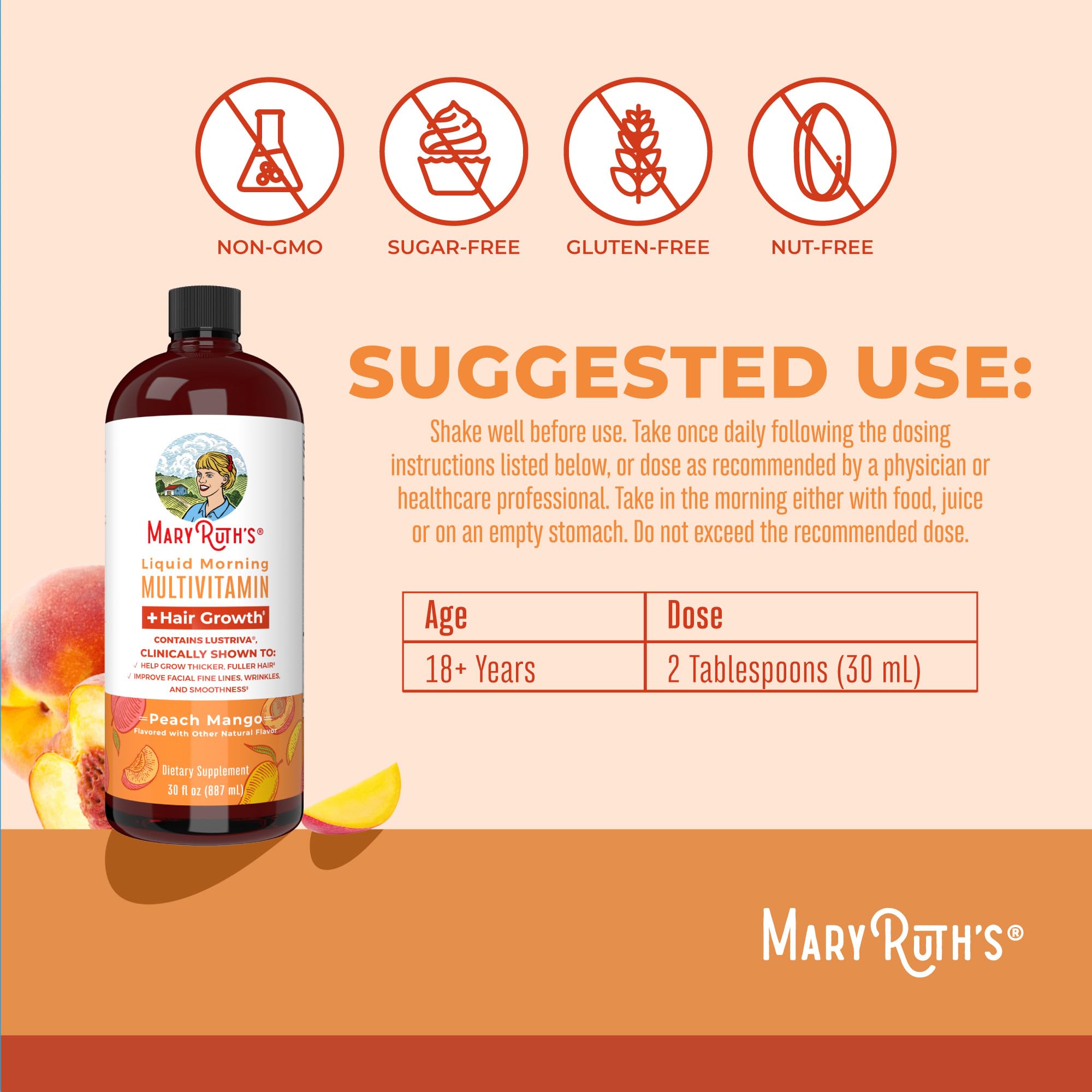 MaryRuth's Liquid Multivitamin+Hair Growth