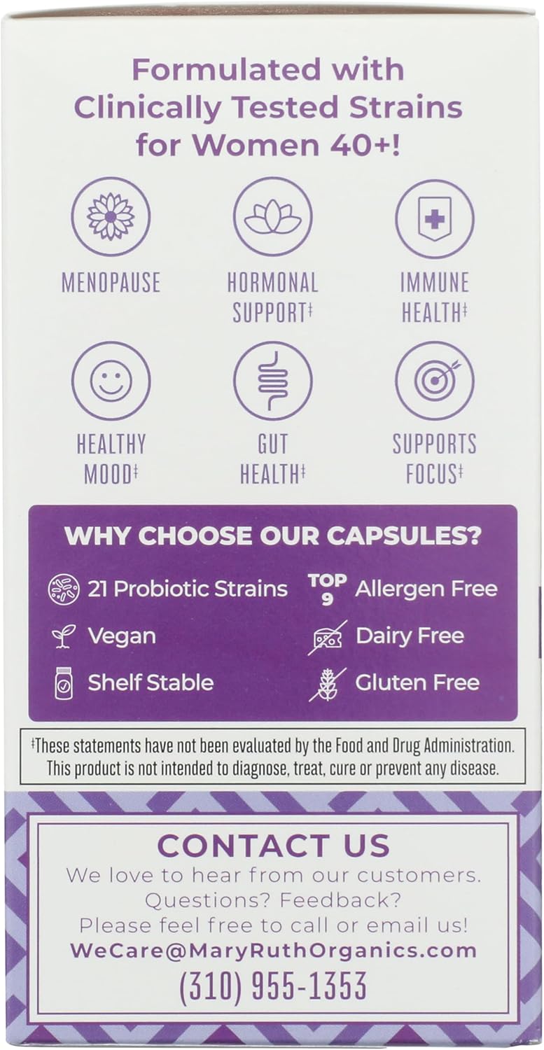 MaryRuth Organics Daily Care 40+ Women’s 3-in-1 Capsules, 40 B CFU, 30 ct