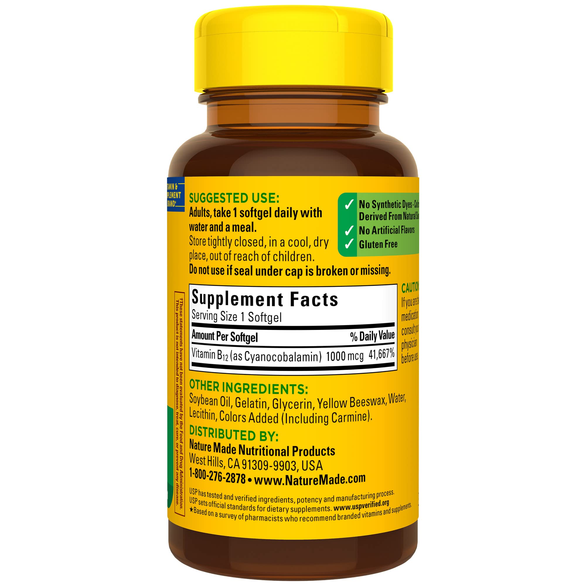 Nature Made Vitamin B12 1000 mcg, 150 Softgels