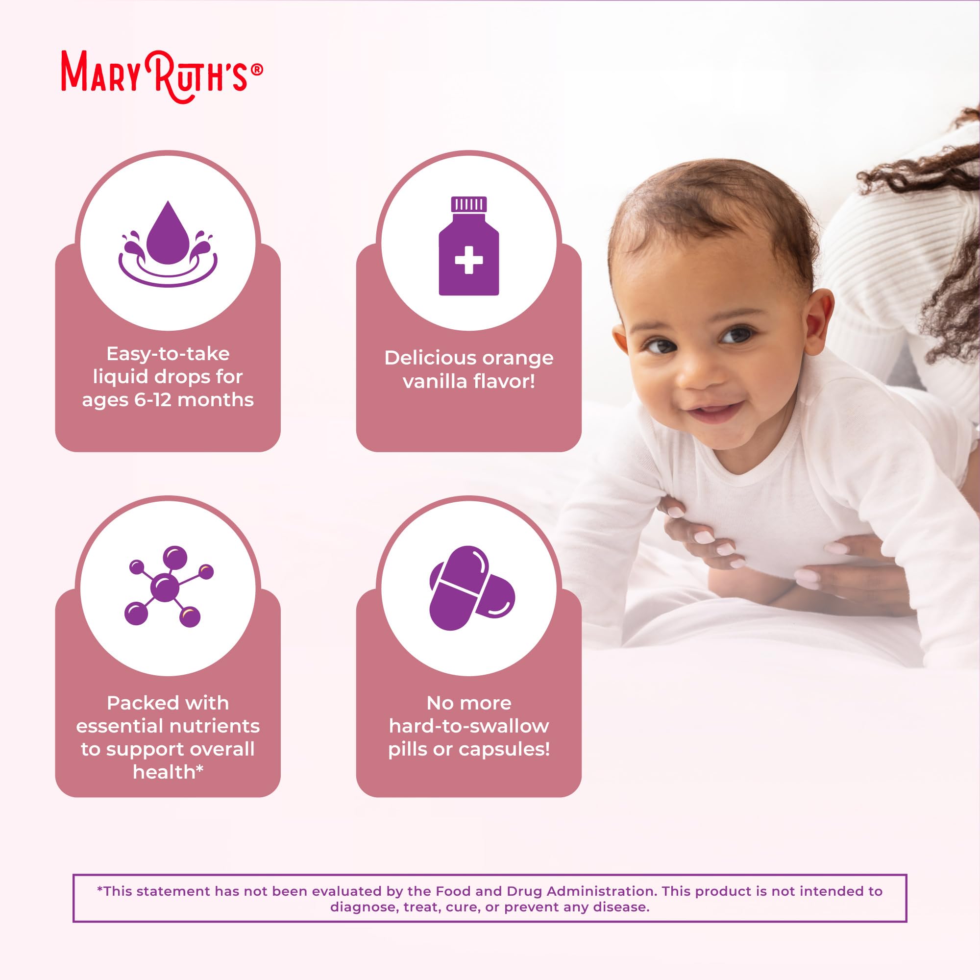 MaryRuth Organics Multivitamin & Multimineral with Iron for Toddlers, 2 Fl Oz