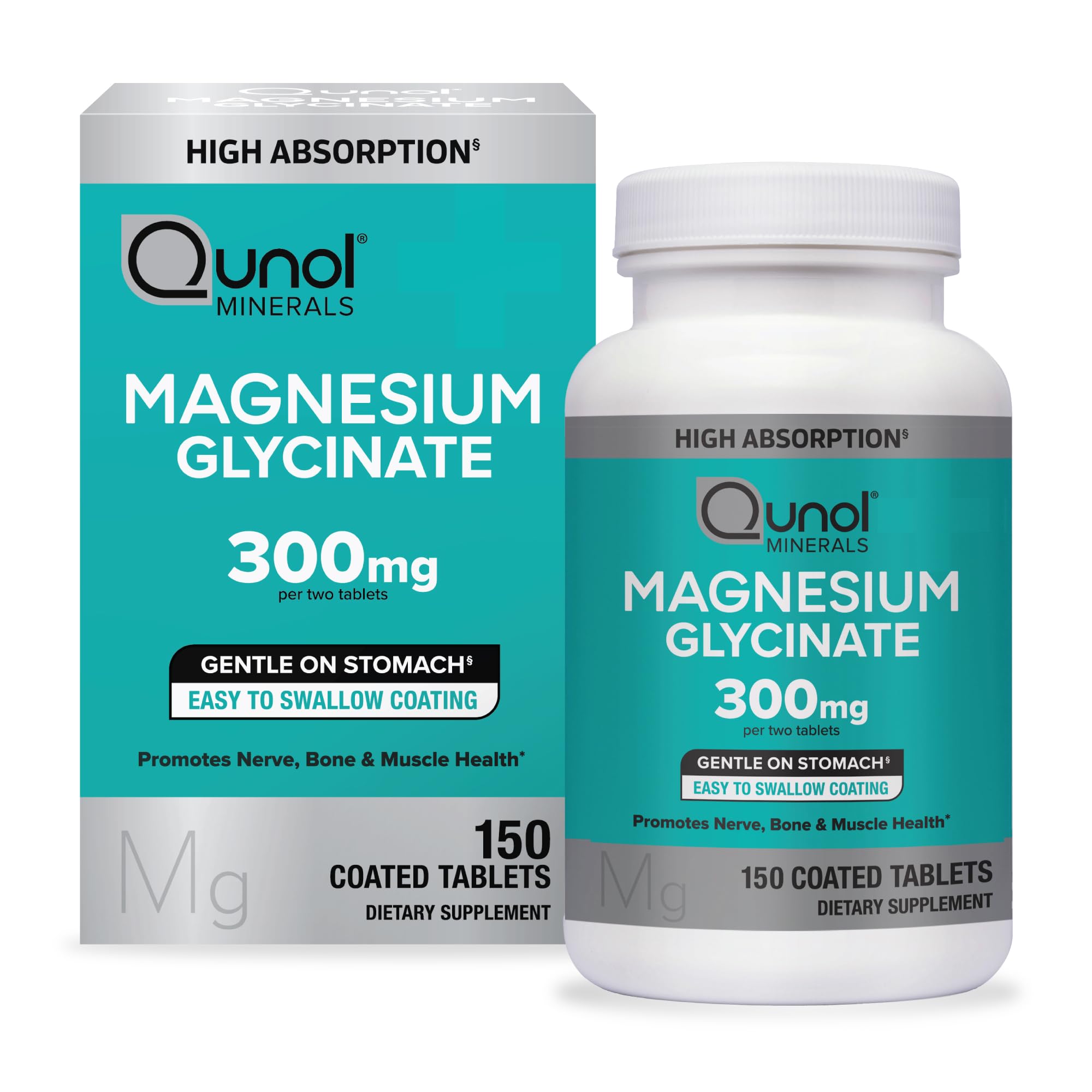 Qunol Magnesium Glycinate, 300mg