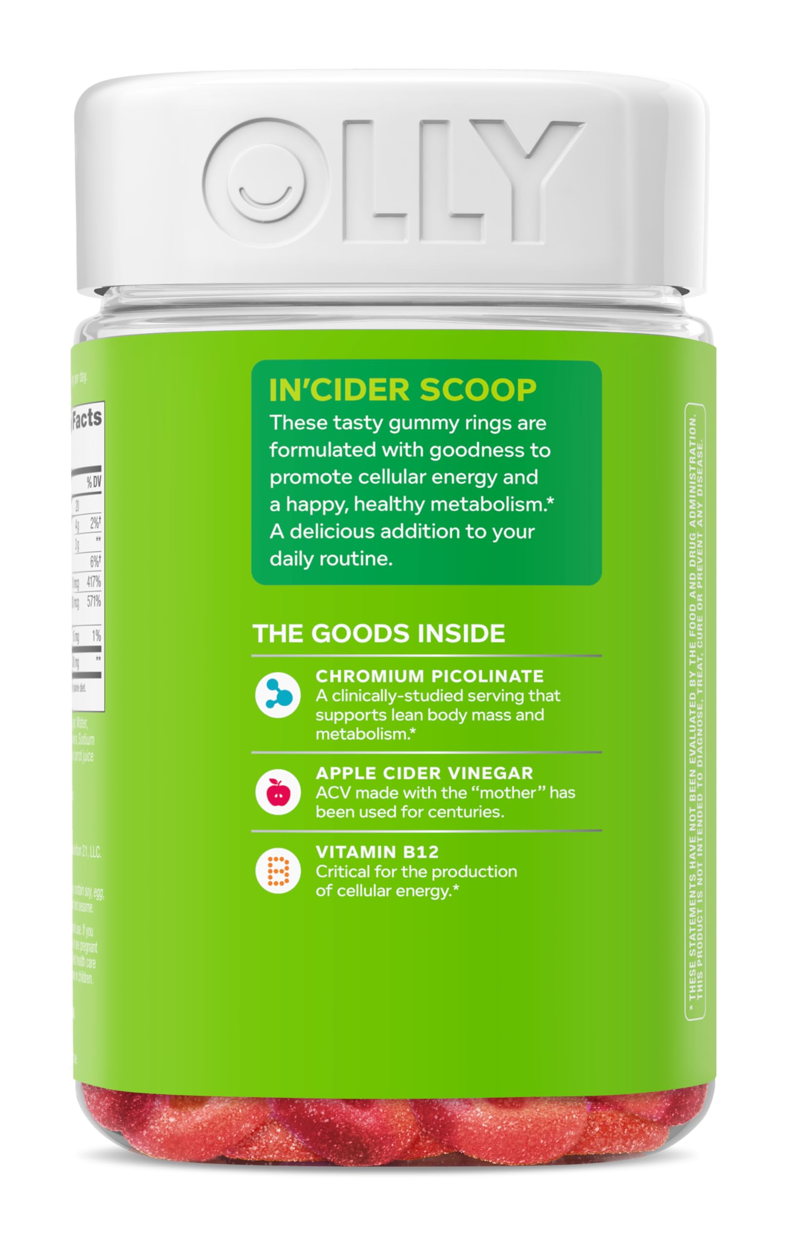 OLLY Metabolism Gummy Rings, 30 Count