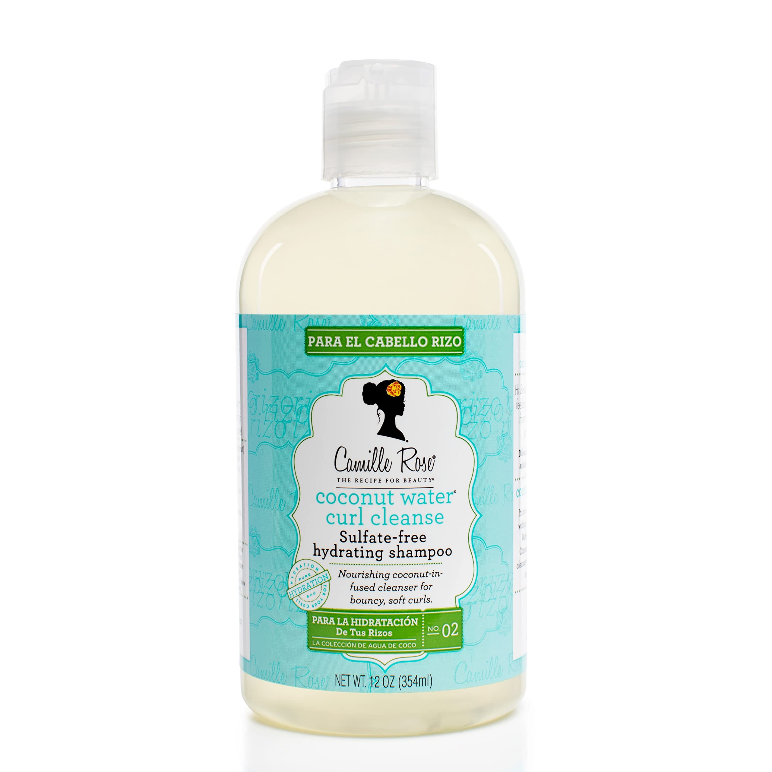 Camille Rose Coconut Water Curl Cleanse, Sulfate Free Hydrating Shampoo, 12 oz