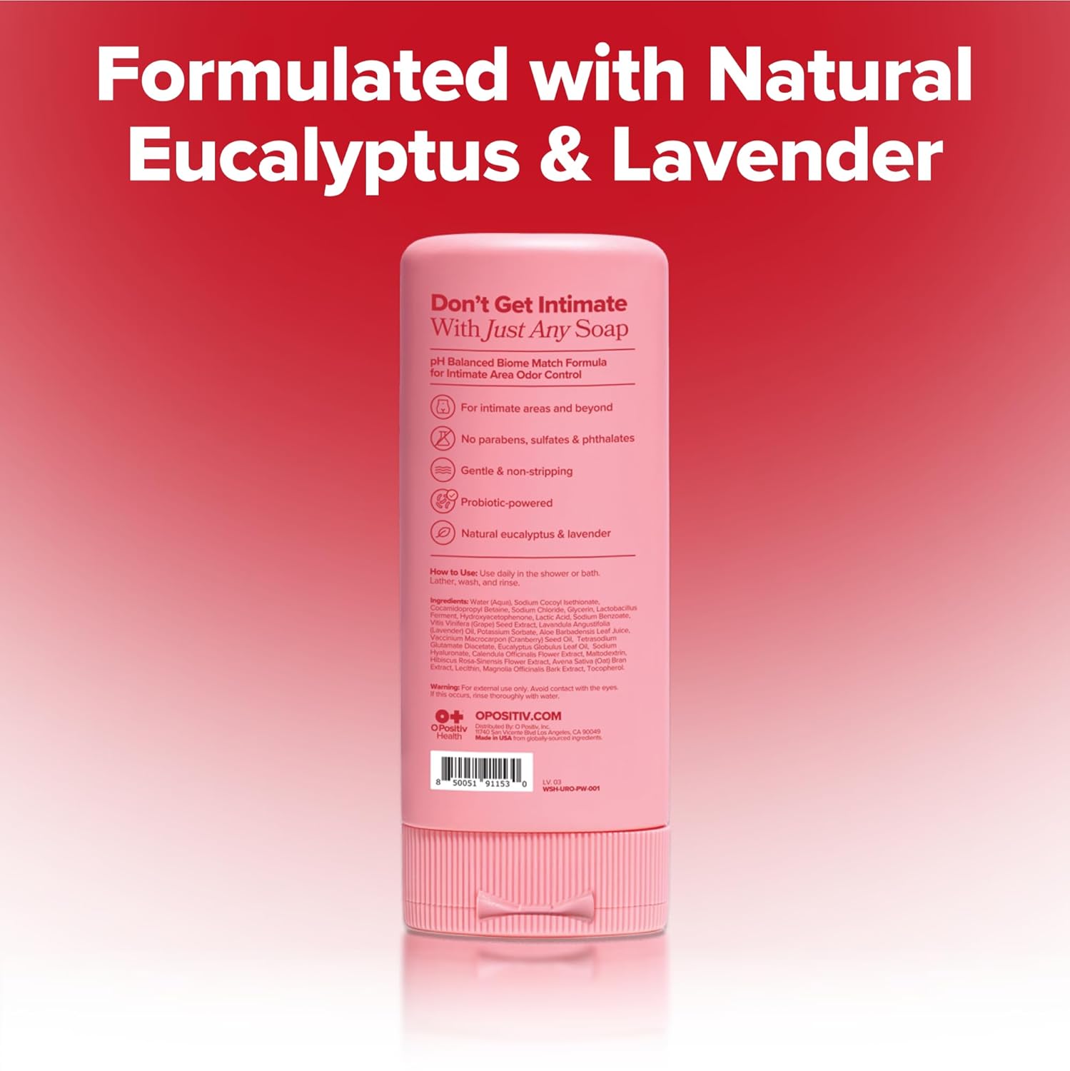 O Positiv URO pH Balanced Probiotic Wash, 6.75 oz