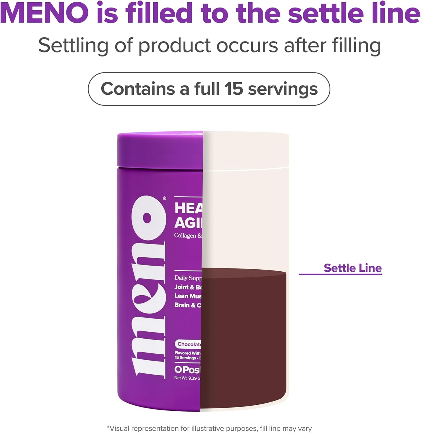 O Positiv MENO Healthy Aging Collagen & Protein Powder, Chocolate Brownie - 9.39oz